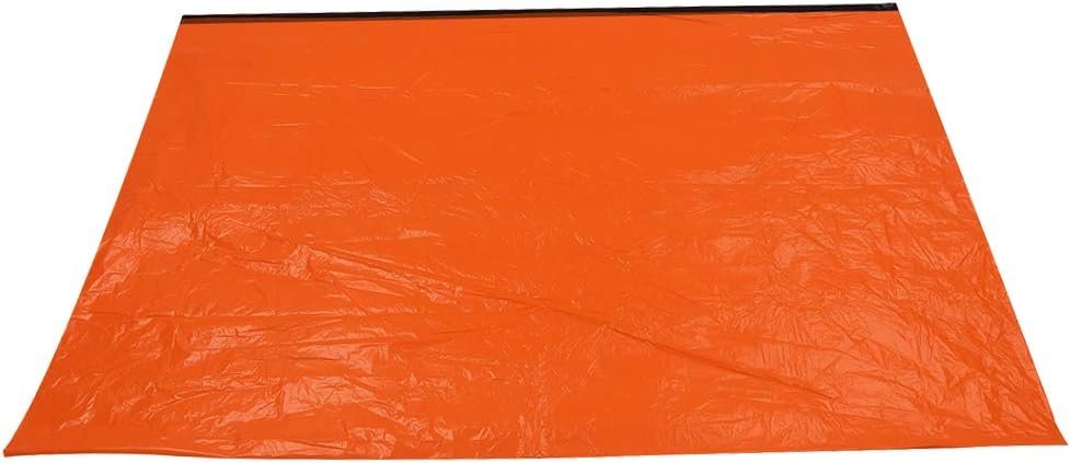 Outdoor Camping Portable Emergency Tent Sleeping Bag Keep Warm Tear Resistant Orange (Orange Tent)
