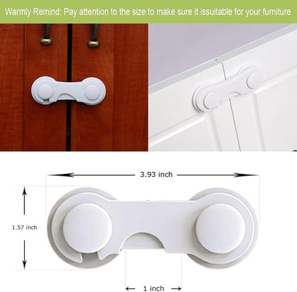 Baby Locks (10-Pack) Child Safety Cabinet Proofing, Safes Quick and Easy Adhesive Installation, Cabinet Drawer Door Latches, No Tools Required,Multifunctional for Furniture Kitchen.