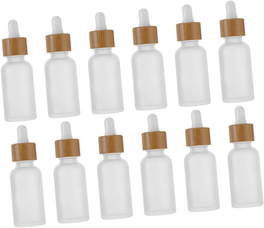 Roll over image to zoom in       3+ Vaguelly 12Pcs Dropper Makeup Bottles Essential Oil Dispenser Container with Airtight Seal for Perfumes Aromatherapy and DIY Liquid Samples Travel Friendly