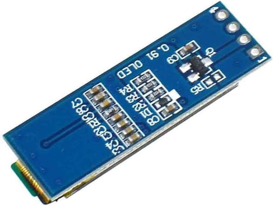 5Pcs 0.91 inch 128 x 32 IIC I2C OLED LCD Display DIY OLED Module Driver IC DC 3.3 V 5 V (White)