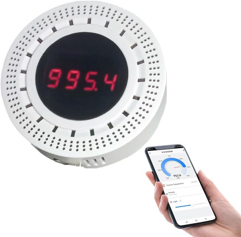 Blelsa Tuya Ligent Atmospheric Pressure Sensor with Temperature and Humidity Detection Function Integrated Home Automation Device Multicolor Tuya Version