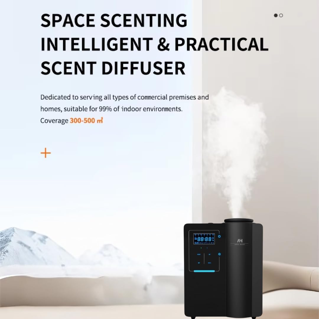 Waterless Air Diffuser - Home Luxury Scent Diffuser - Magnetic Keycard Bluetooth & App Control - Antal Hayat Diffuser - Waterless Diffusers for Home - Difusor Aroma - Aesthetic Essential Oil Diffuser