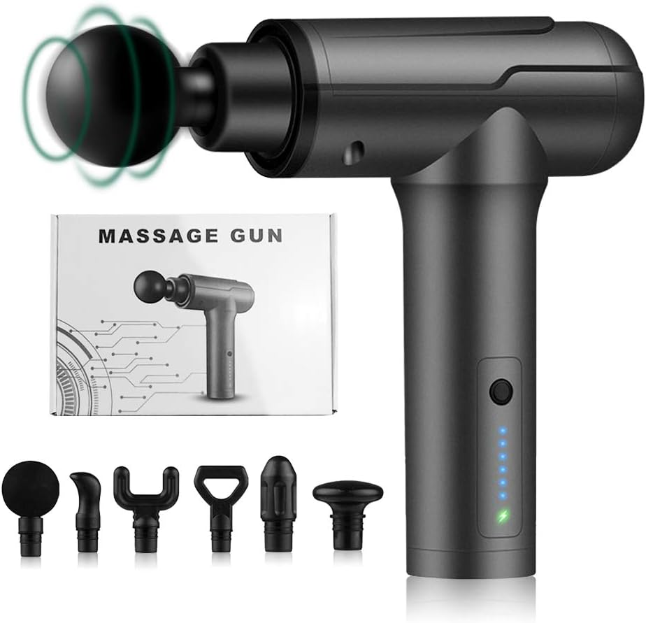 Deep Tissue Massage Gun, Electric Muscle Massager, Handheld Massager for Muscle Deep Relaxation (Black)
