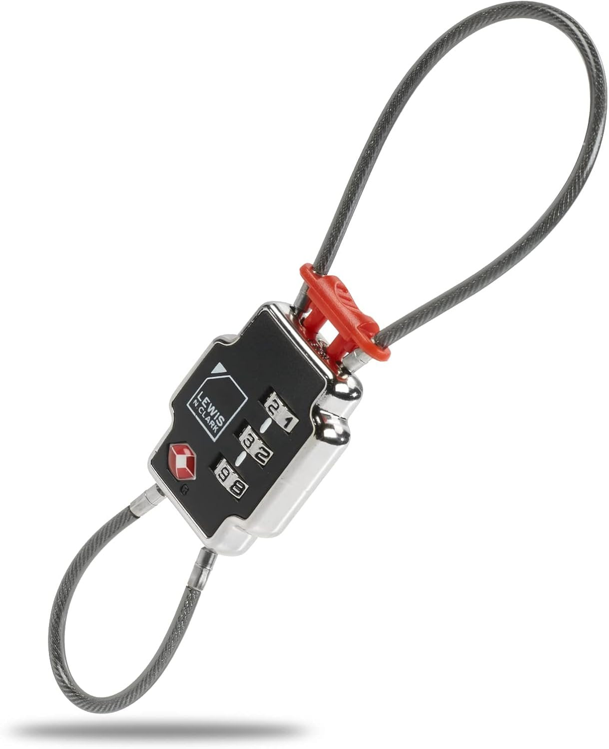 Lewis N Clark Triple Security Lock: TSA Luggage Locks for Suitcases, Carry On, Laptop Bag & More, Set Combination Lock to Create Secure Padlock for Travel, Vacation, Business, or Backpacking