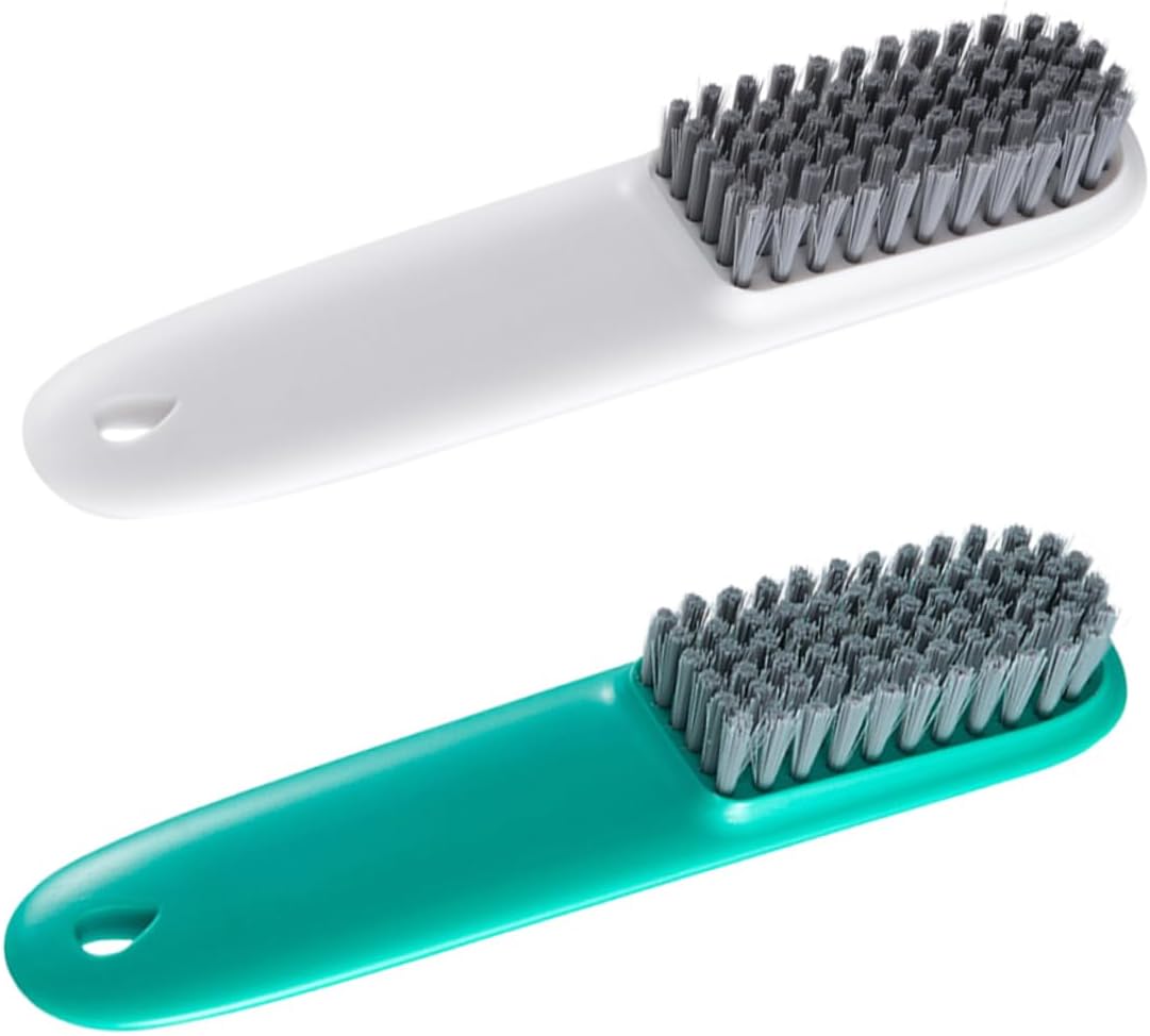 SHERCHPRY 2sets Household Cleaning Essential Long Handle Shoe Brush Suede Cleaner Laundry Brush Perfect for Travel 2pcs*2