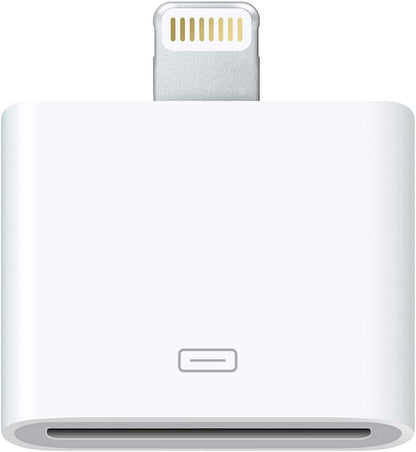 WORLDBOYU Lightning to 30 Pin Adapter Charging Sync Connector 8 Pin Male to 30 Pin Female Adapter for Select iPhone, iPad and iPod Models (White)