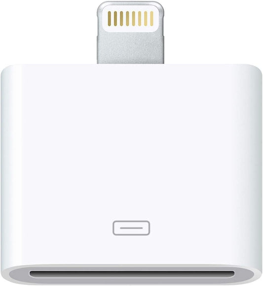WORLDBOYU Lightning to 30 Pin Adapter Charging Sync Connector 8 Pin Male to 30 Pin Female Adapter for Select iPhone, iPad and iPod Models (White)