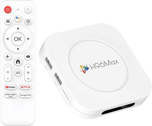 Android 14.0 TV Box, LEFFOT M1 Plus 4K Ultra HD Smart TV Box, 4GB RAM + 128GB ROM, Streaming Device for TV, Support HDR10, Voice Control, 2.4G & 5G WiFi 6, 100M Ethernet, BT 5.4, RK3528 Quad Core A53