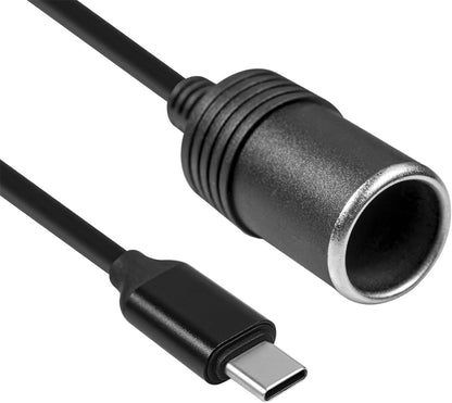 WANGCL USB to Cigarette Lighter Adapter Type C Male 5V to 12V Cigarette Lighter Socket Female Converter Cable Adapter