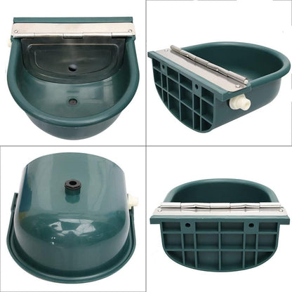 Automatic 1.2 Gallon Water Trough Cow Cattle Horse Water Bowls with Float ValveLivestock Tool Bowl for Cat Goat Sheep Dog Animal Drinking Equipment