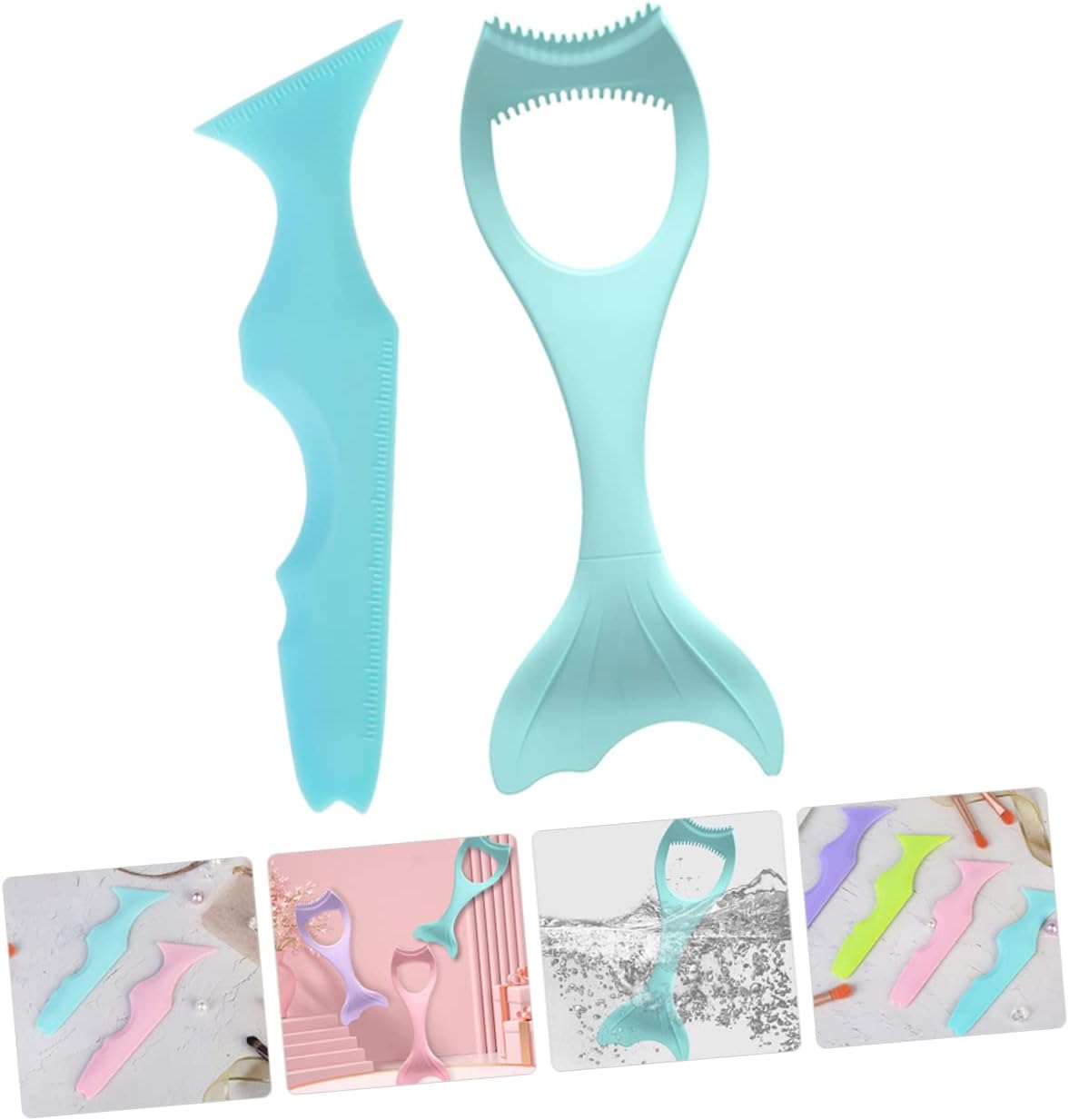 CALLARON 2 Pieces Silicone Tools for Applicator Eyeliner and Mascara Eye Guide Accessories for Stencils and Precision in Makeup