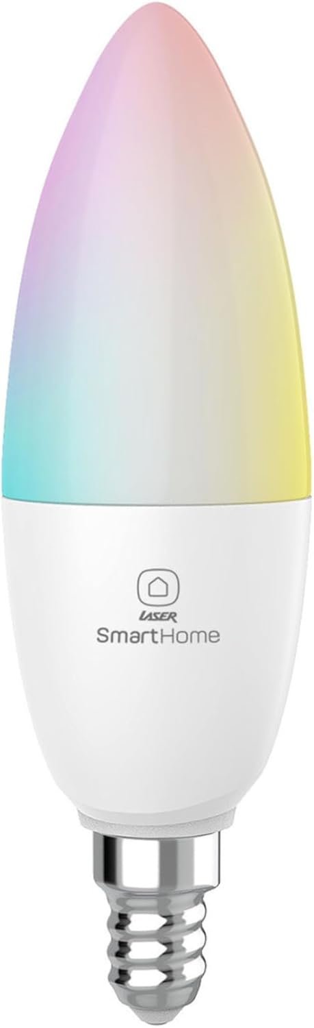 Laser WiFi Smart RGBW Dimmable LED Bulb E14 Google Home Alexa