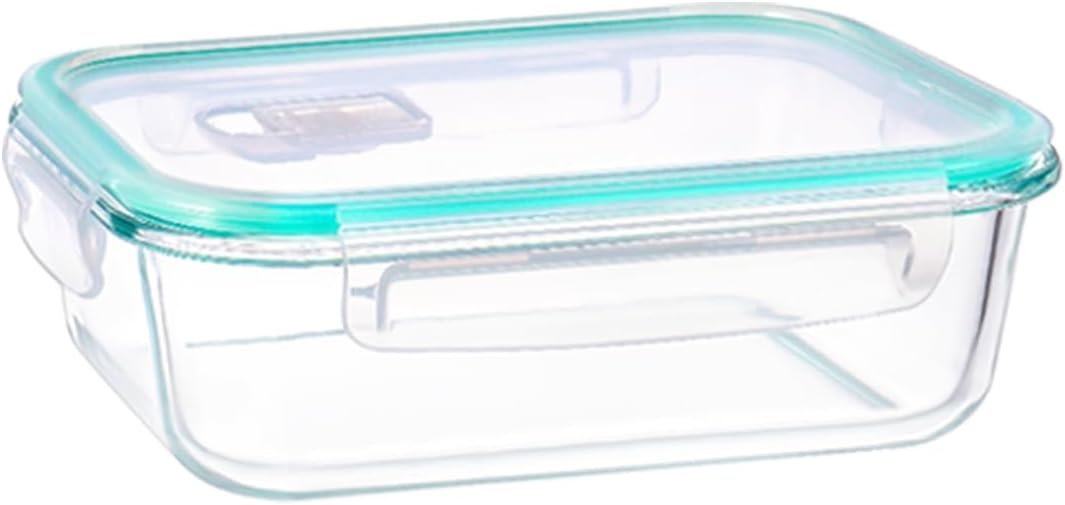 Feshory 1 Pack Airtight Glass Food Storage Containers with Lids (370 ML) - Glass Meal Prep Food Containers, Lunch Box Safe for Microwave, Freezer, Dishwasher Kitchen Storage & Organisation