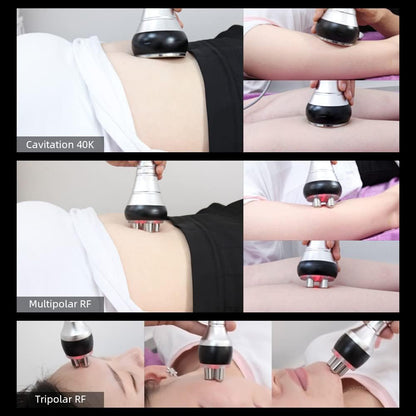 Cavitation Machine 40K Radio Frequency RF 3 in 1 Body Sculpting Machine, Skin Rejuvenation Home Use Spa Skin Care Tool Face Neck Arm Waist Thigh and Buttock