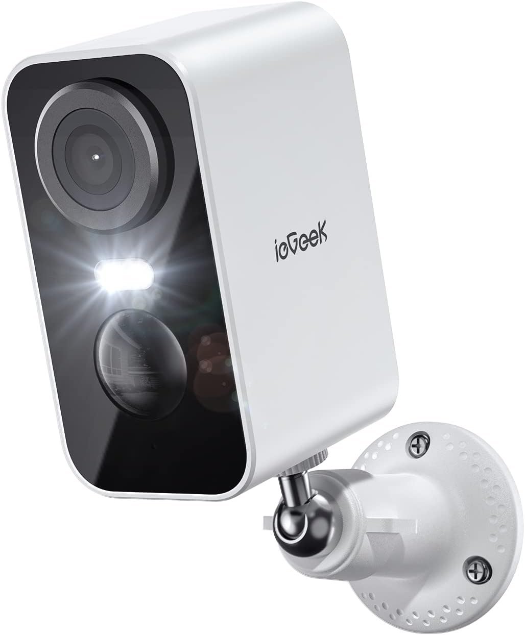 ieGeek Security Cameras Wireless Outdoor, 2K 3MP Battery Powered WiFi Security Camera with Spotlight & Siren Alarm, 2-Way Audio, Color Night Vision, AI Detection for Home Security, Works with Alexa