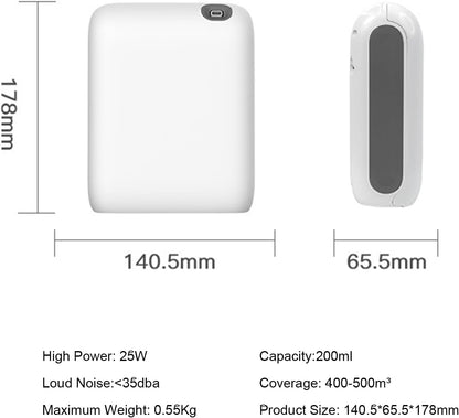 200ML Commercial Scent Air Machine, Aromatherapy Diffuser with Two-Fluid Atomization Tech, LCD Display, Bluetooth & App Control, Covering 400-500m³, for Home, Hotel, Office, Spa