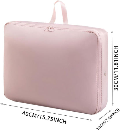 Generic Travel Storage Bag Luggage Organizer Packing Bags Portable Shoe Bags Luggage Compression Pack Clothing Organization Bag, Pink