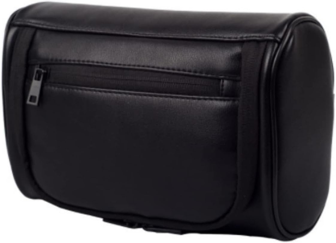Shcnlery Personalized Toiletry Bag for Men,Premium Quality Durable and Stylish Travel Organizer for Travel, Grooming and Personal Care,Waterproof Leather Dopp Kit Gifts for Men, Black, Small, Simple