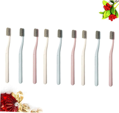 minkissy Pack Nylon Toothbrushes Hard Hair Adult Brush Set for Bathroom Oral Care