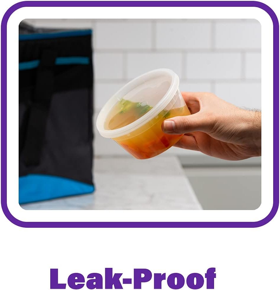 Pantry Value [12 oz. - 48 Count] Food Storage Deli Containers with Lids - Perfect for Storing Soups, Sauces, and Snacks