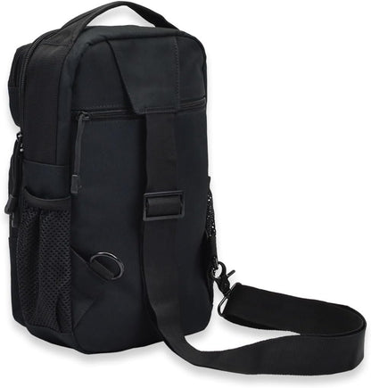 TORCH Sling Bag Single Shoulder Crossbody Backpack Urban Outdoor Sports Military Style MOLLE Travel Pack for EDC Gear V2 Black, Black, 10L, ['Sling Bag']