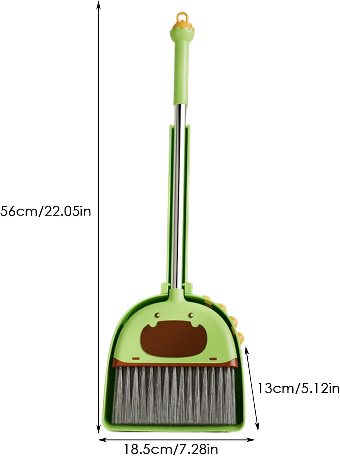 Toddler Broom Set, Kids Broom Dustpan Combo, Play Learn Educational Toy for Pretend Cleaning at Home and Preschool, 7.28x5.12x22.05 inches, Green, Pink