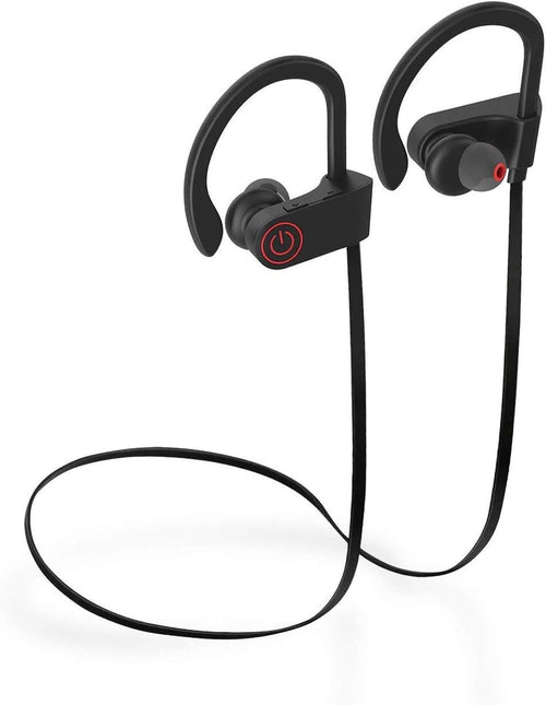 Newest Bluetooth Headphones Best Mic Wireless Sport Earphones HiFi Bass Stereo IPX7 Waterproof in-Ear Earbuds Headset with Noise Canceling for Workout Running Gym 7 Hours Playing Time