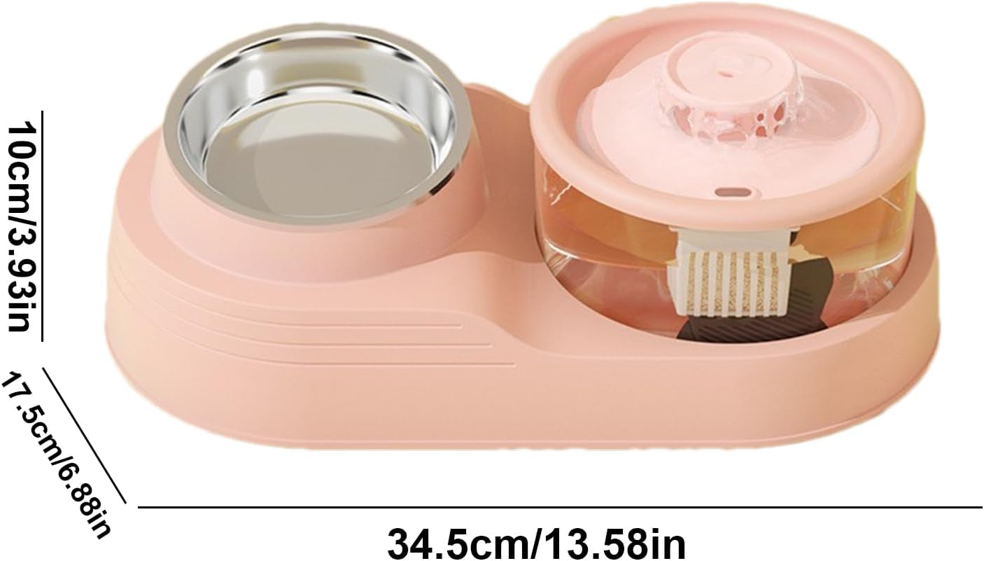 Alimentatore di gatti e distributore d'acqua, alimentatore di gatti automatici - 2 su 1 alimentatore automatico per cani | Forniture di alimentazione e irrigazione per animali domestici per la gestion