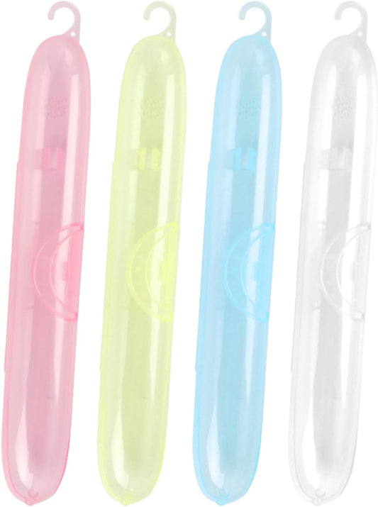 Générique Toothbrush Travel Case Set, Protective Toothbrush Covers, 9,06 x 1,38 x 1 in Versatile Hygiene Organizer, Portable Bathroom Storage for Outdoor, Outing, Vacation, Business Trips, multicolore