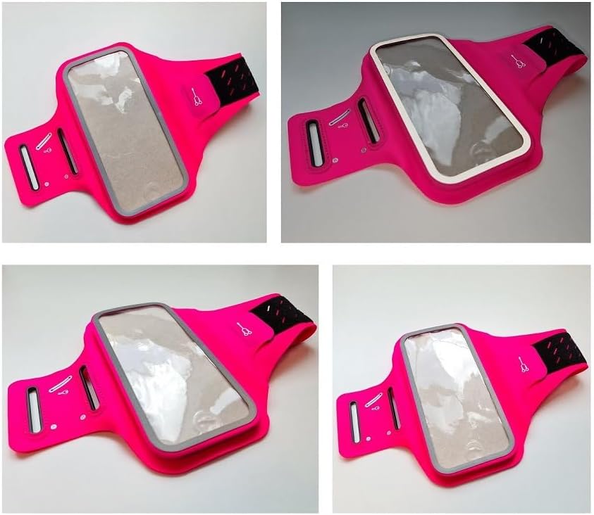 DFV mobile - Copertura Fascia da Braccio Professionale Bracciale in Chinlon-Lycra Sport Correre Fitness Ciclismo per TD Tech P50 (2021) - Rosa