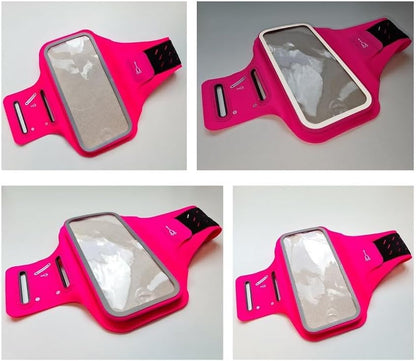 DFV mobile - Copertura Fascia da Braccio Professionale Bracciale in Chinlon-Lycra Sport Correre Fitness Ciclismo per TD Tech P50 (2021) - Rosa