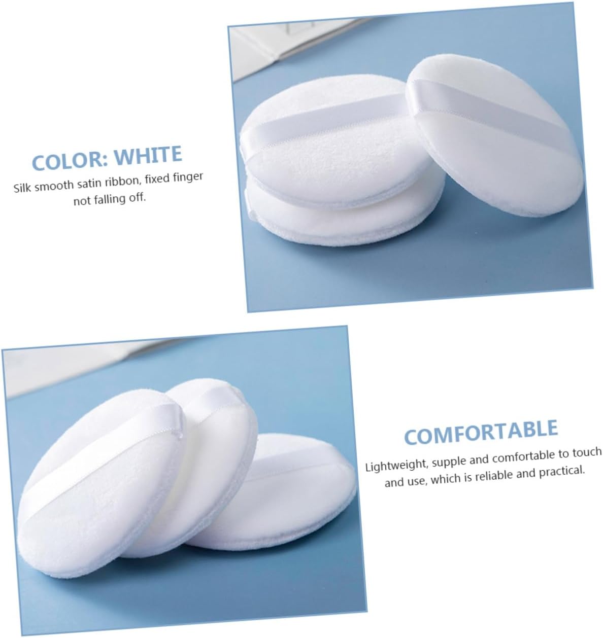 FRCOLOR 5 Pz soffio di cipria sciolto applicatore di bellezza piccolo strumento per il trucco makeup cosmetici accessorio cosmetico per ragazza soffice soffio di cipria in polvere