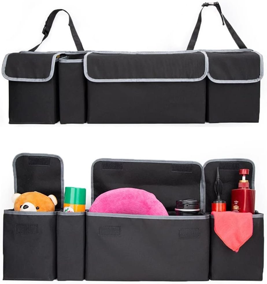 Back Seat Organiser Car Hanging Pouch Bag SUV Hatchback Storage Trunk Boot Tidy
