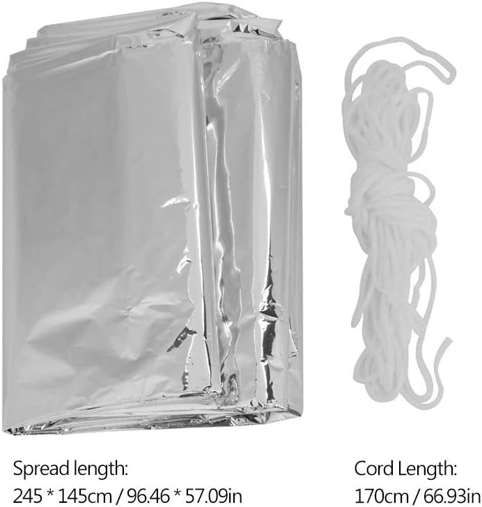 Emergency Blanket, PET Aluminum Emergency Shelter Foldable Reflective Tent for Camping Hiking Emergency