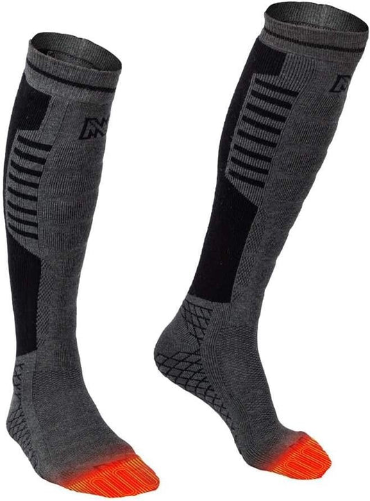 Mobile Warming Heated Socks,Tri-blend Construction,w/Wireless Control,Grey/Black