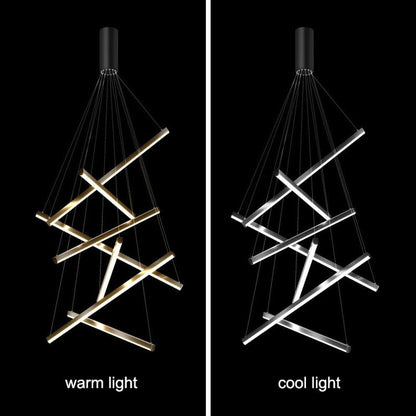 BAMDECOR Pendant Light, 9-Head and 7-Head, Adjustable Length 150-200cm, Black Aluminium