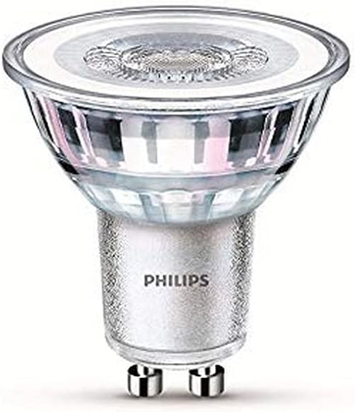 Philips LED Classic 2 Pack [GU10 Spot] 4.6W - 50W Equivalent, 220-240V, White 3000K (Non-Dimmable)