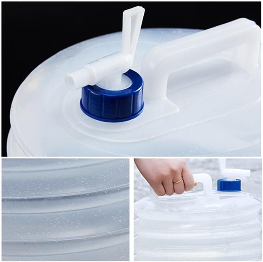 Portable & Folding Water Bucket Collapsible Water Container with Tap Camping Water Containers Water Carrier Camping Accessories Free Perfect for Caravans Camping Hiking Travel BBQ Travel Outdoorï¼ˆ15Lï¼‰