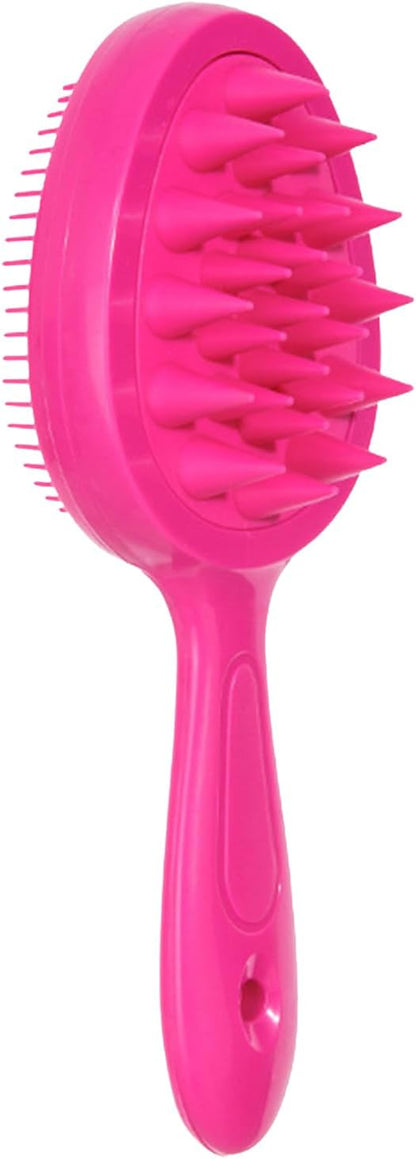 Scalp Massage Brush, Scalp Massager, Double-Sided Shampoo Detangling Comb with Ergonomic Handle, Efficient Cleaning and Care for Athletes Women Teens Men Boys, 7.24x2.76x1.85 Inch