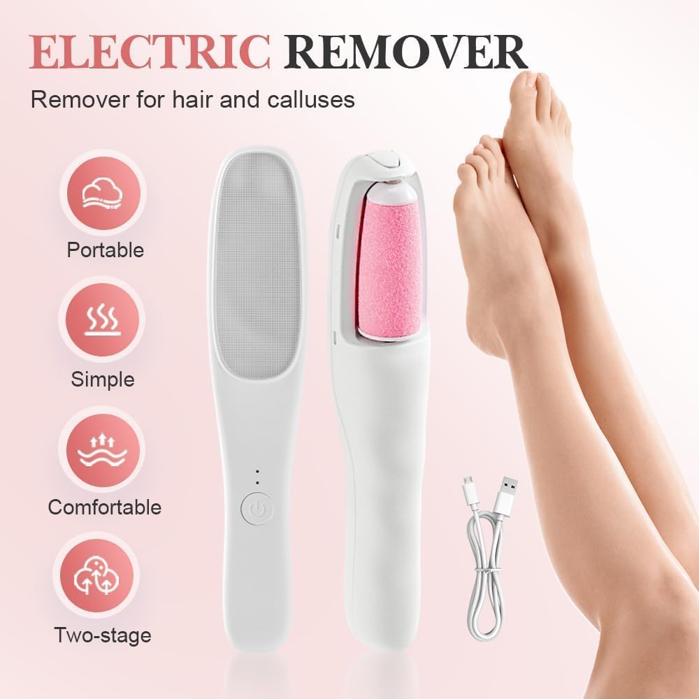 Electric Callus Remover, 2025 New 2-in-1 Electric Foot Callus Remover, Pedicure Tools for Feet, ElectricS Callus RemoverS for Feet, Foot Care for Men and Women (1pcs)