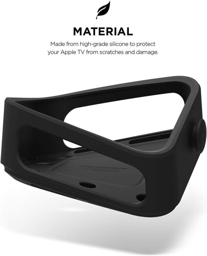 elago Apple TV Mount - Easy Installation : Magnet/Screw/Strap, Premium Silicone - Compatible with Apple TV 4K (2021) / HD and All Models [Not Compatible with Apple TV (2022)]