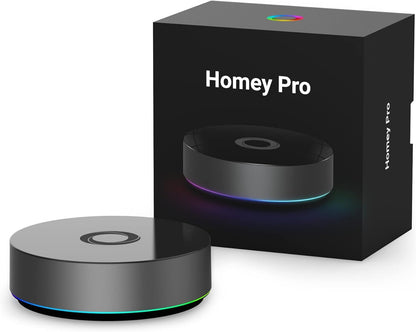 Homey Pro (Early 2023) | Smart Home Hub for Home Automation â€“ Features Z-Wave Plus, Zigbee, Wi-Fi, BLE, 433MHz, Infrared, Matter & Thread. Compatible with Siri, Alexa & Google Home.