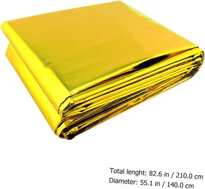 TOBBOMEY 3pcs Foil Emergency Blankets Double Sided Gold Silver Safety Blankets for Outdoor Activities Heat Retention Moisture Protection for Camping Hiking and Survival