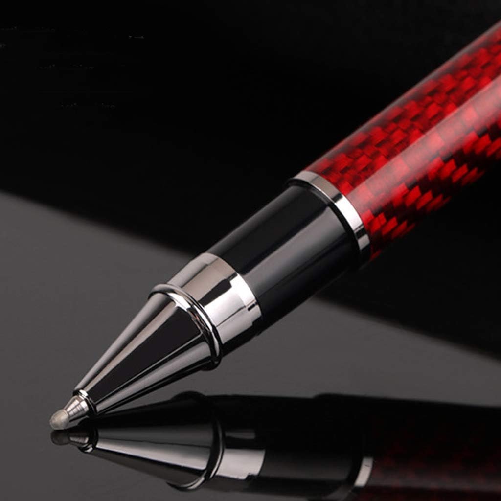 Carbon Fiber Gel Ballpoint Pen Black Business Writing Stationery