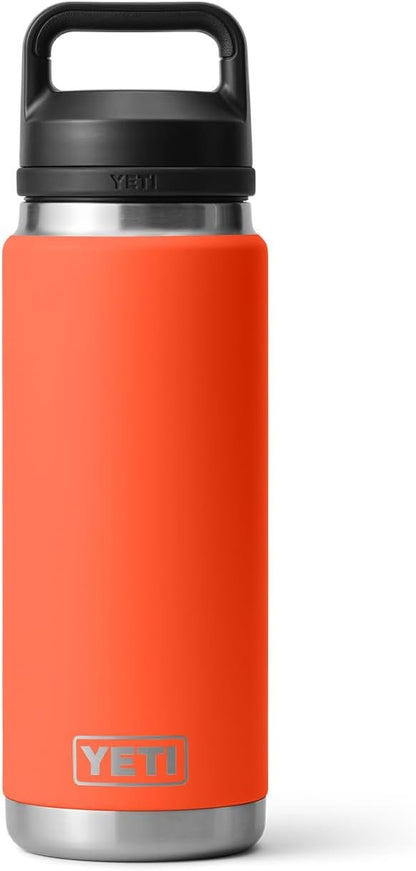 YETI Rambler 26 oz Bottle, Leakproof, Vacuum Insulated, Stainless Steel with Chug Cap, Papaya