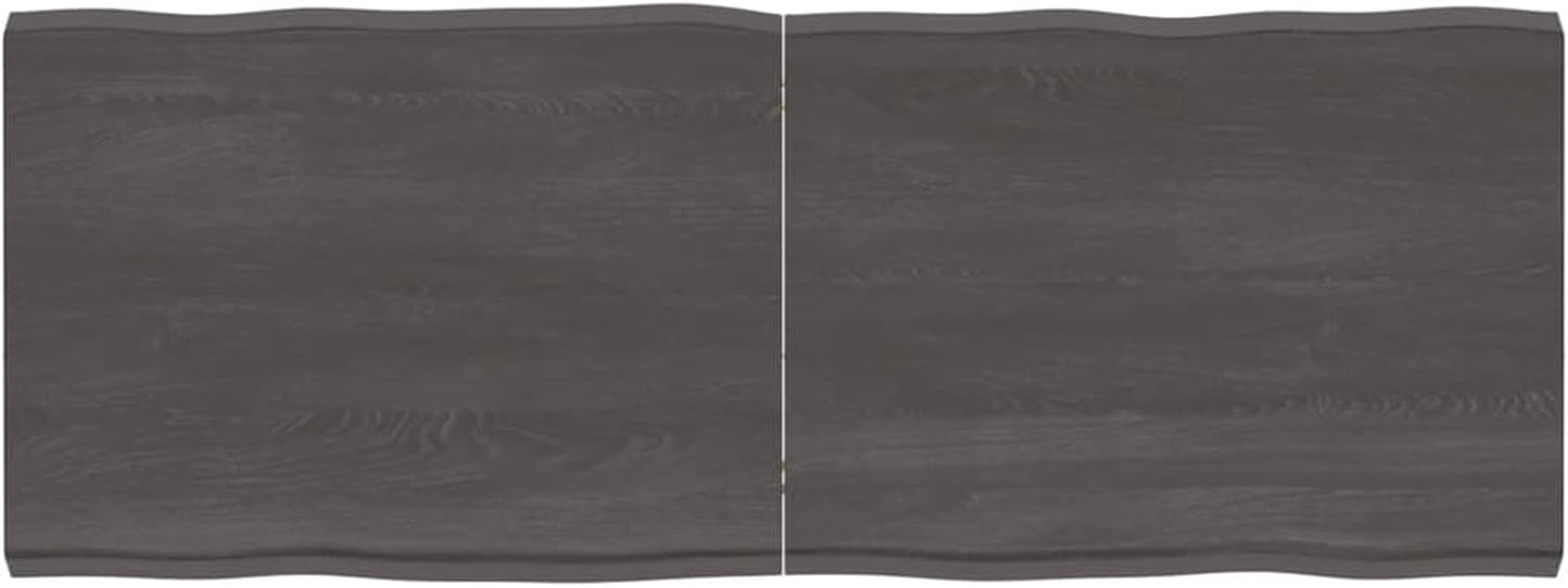 Solid Wood Tabletop, Dark Brown, 160 x 60 x (2-6) cm, Live Edge, Replacement for Coffee Table, Dining Table, Desktop Surface, Kitchen Countertop