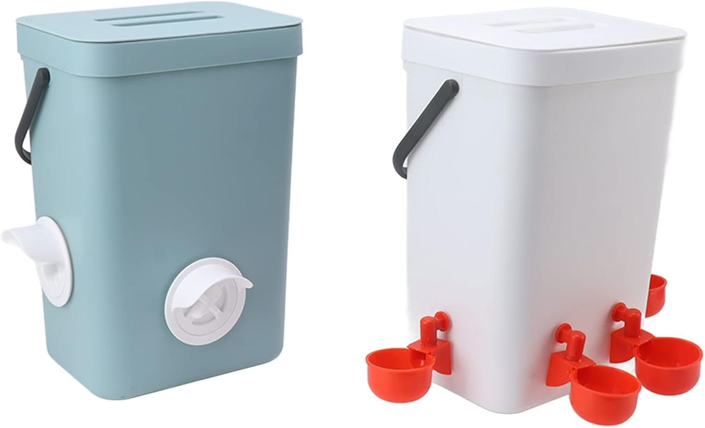 Chicken Feeder Water Dispenser Automatic Poultry Breeding Watering Feeding Container Set