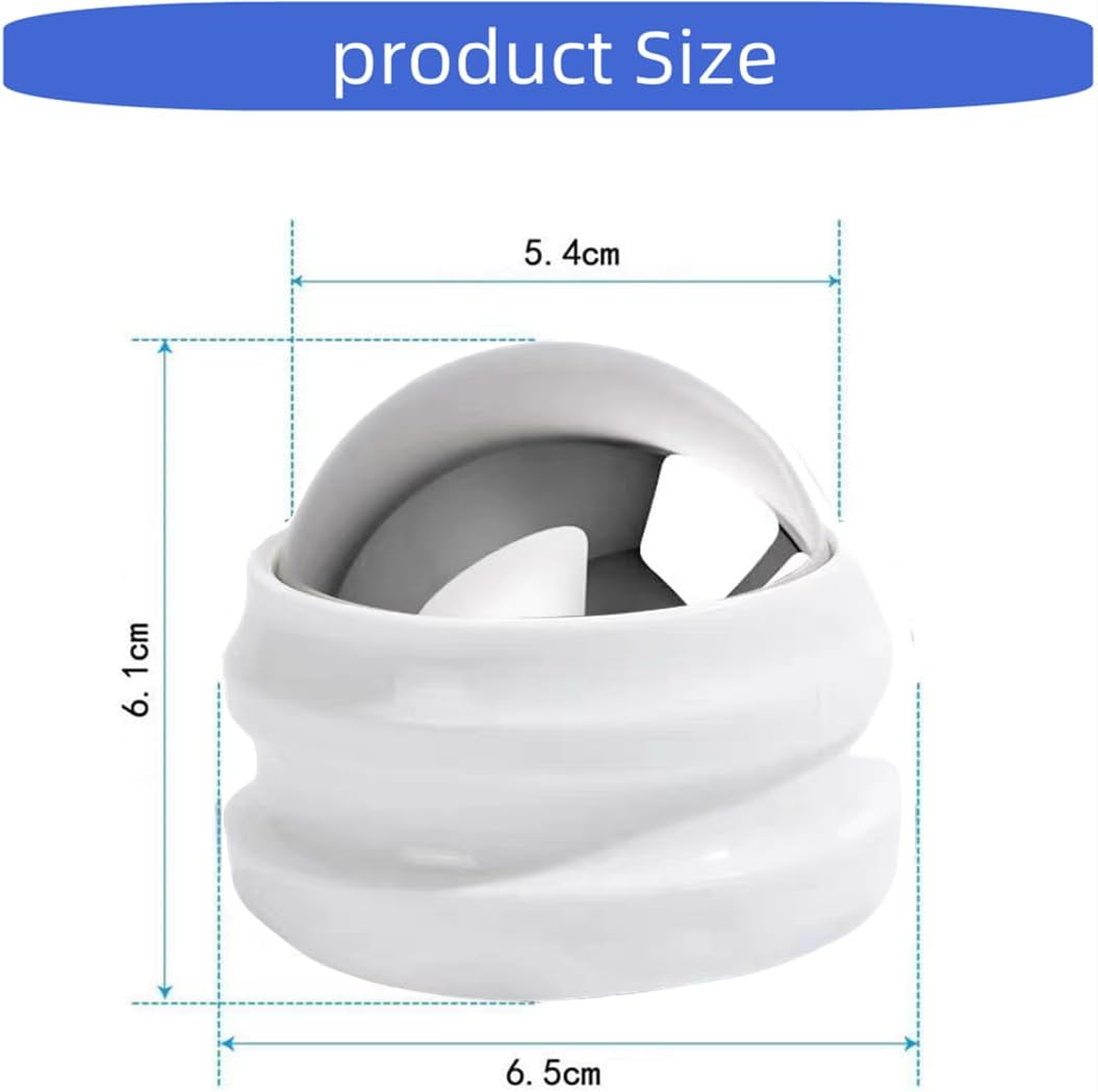 IREES Cold Massage Roller Ball,Manual Massage Ball Roller for Ice and Heat Therapy,Deep Tissue Massage Ball for Sore Muscles,Joint Pain,Muscle Recovery (White)