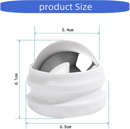 IREES Cold Massage Roller Ball,Manual Massage Ball Roller for Ice and Heat Therapy,Deep Tissue Massage Ball for Sore Muscles,Joint Pain,Muscle Recovery (White)