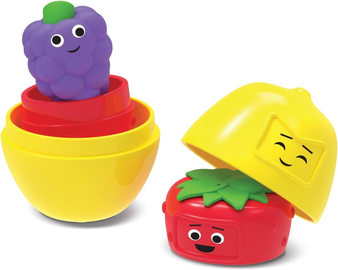 Learning Resources Big Feelings Nesting Fruit Friends, 9 Pieces, Ages 18+ Months, Social Emotional Toys for Toddlers, Sensory Toys, Speech Therapy Materials, fine Motor Skills Toys, Pineapple Toys